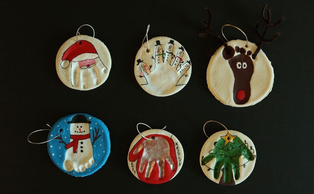 baby handprint christmas decorations