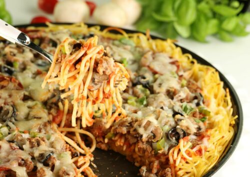 Photo: Spaghetti Pizza.
