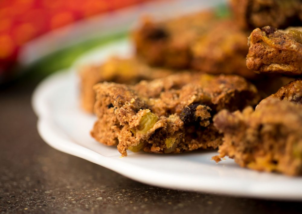 Sugar free cookies fruitcake bars.