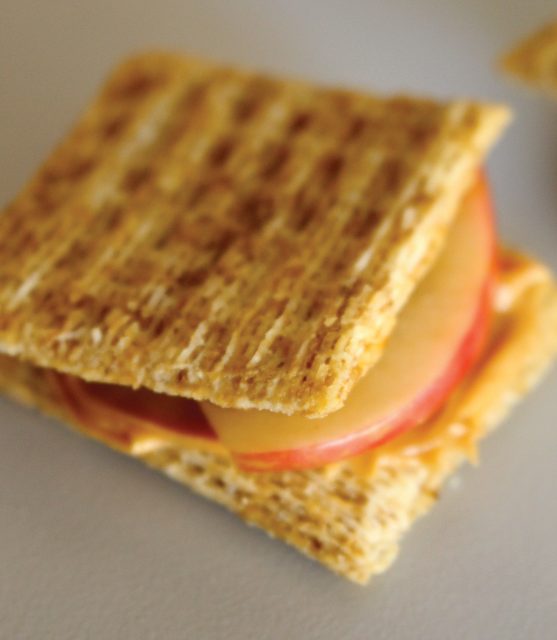 Photo: Whole grain cracker sandwich.