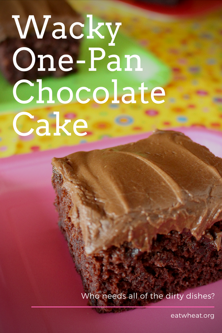 Wacky OnePan Chocolate Cake Recipe Eat Wheat