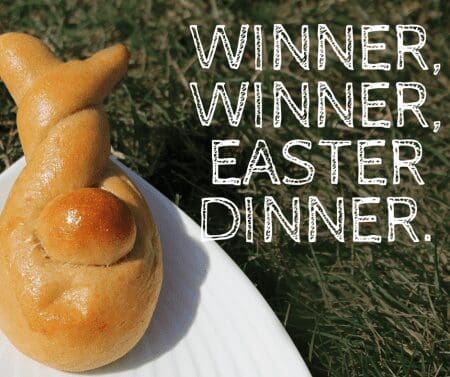 This twist bunny is the easiest and best Easter rolls shape.