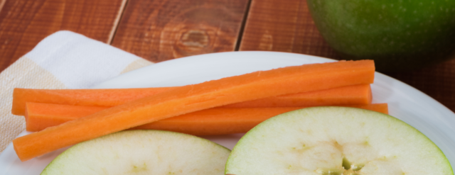 Photo: Carrots and apples.