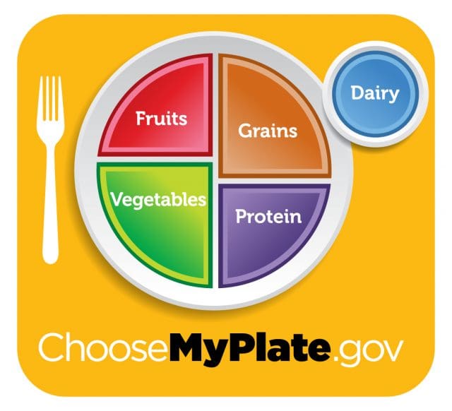 Image: Choose My Plate logo.