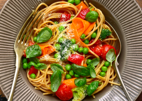 Photo: Garden pasta primavera.