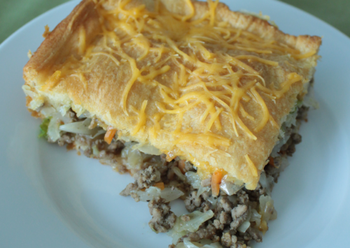 Photo: Bierock Casserole slice.