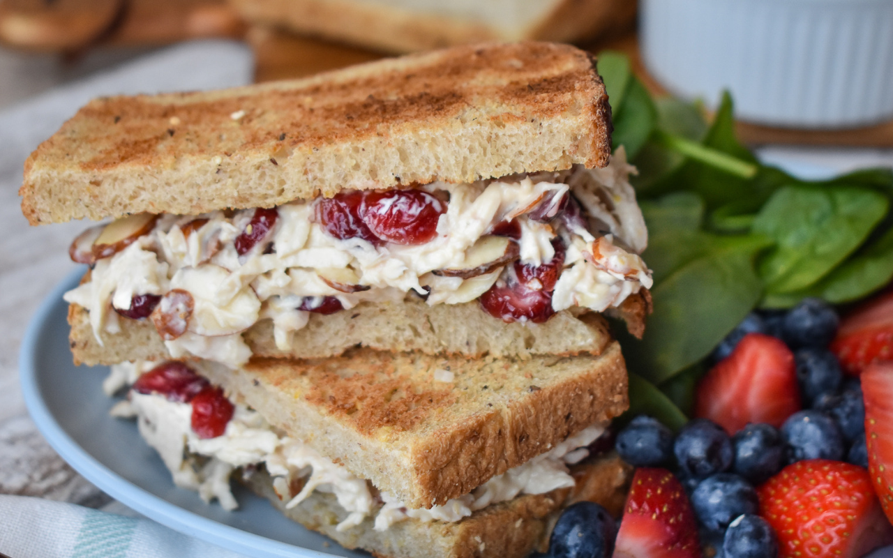 CranberryAlmond Chicken Salad Sandwich Eat Wheat