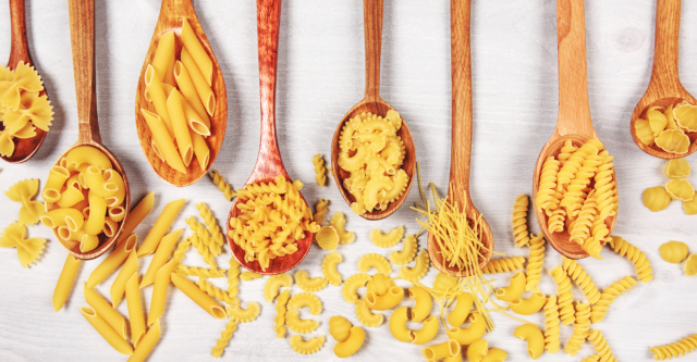 Photo: Types of pasta.