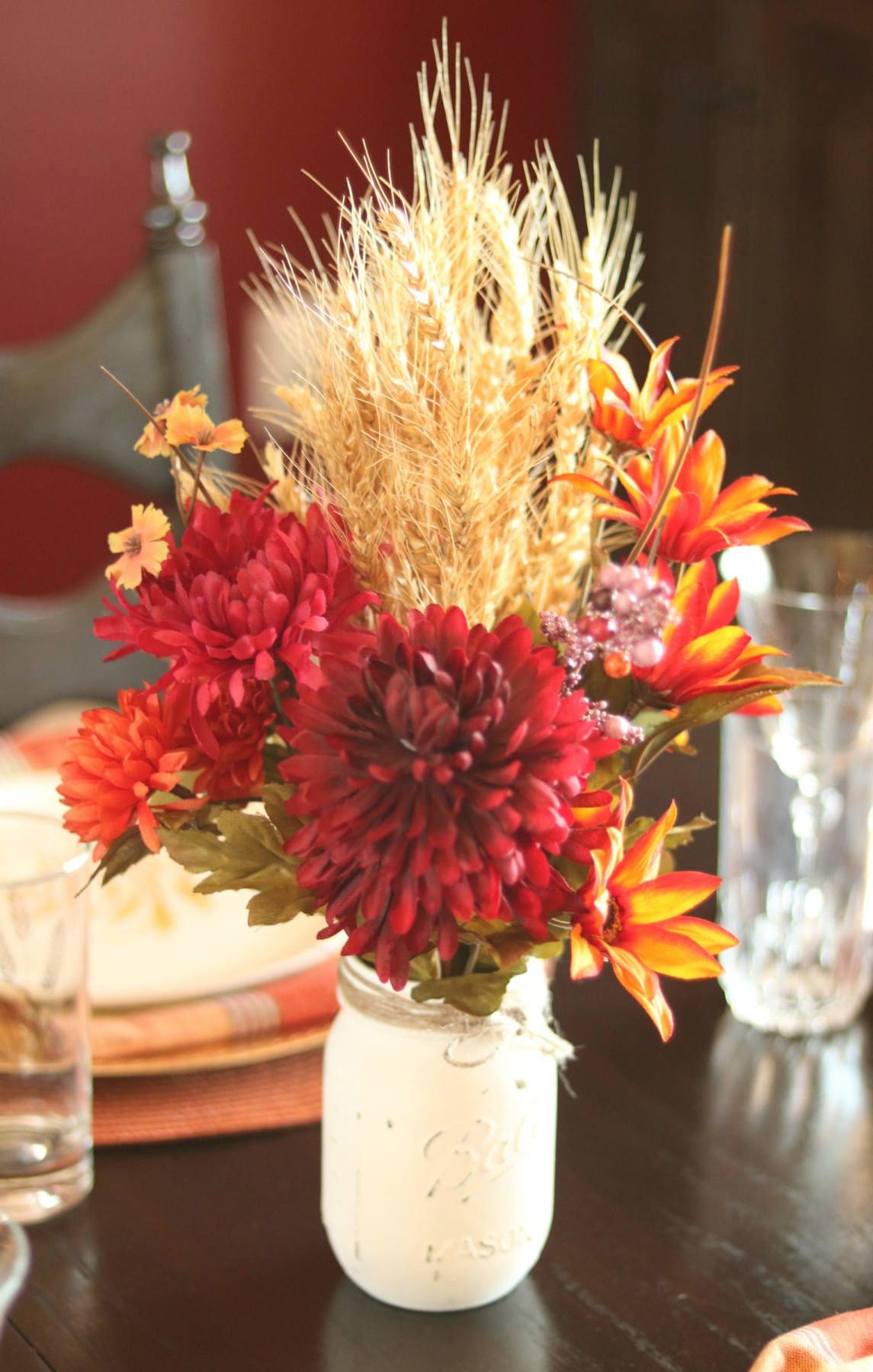 Photo: Fall Thanksgiving wheat centerpiece.