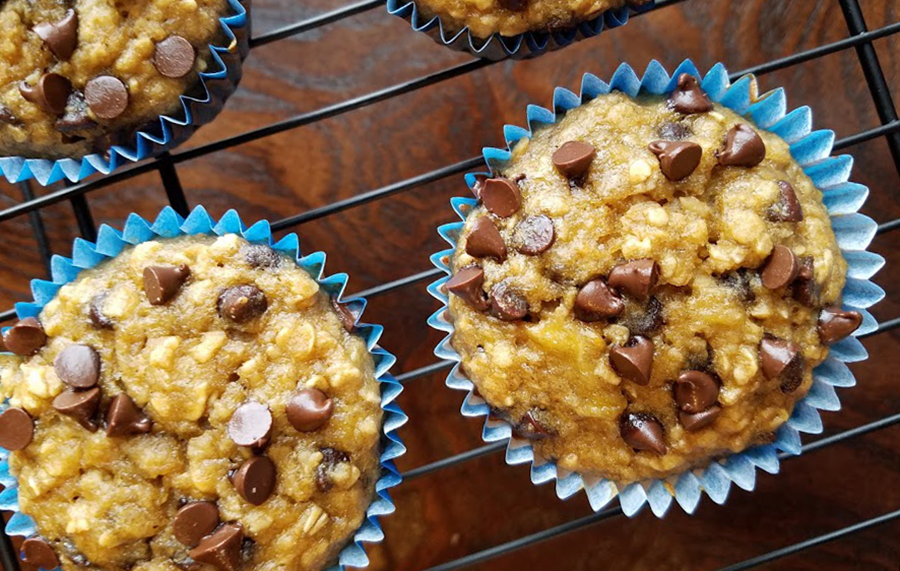 Whole Wheat Banana Chocolate Chip Muffins EatWheat