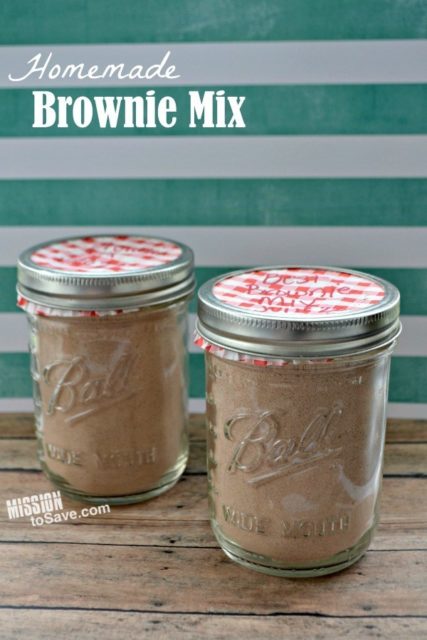 Homemade Brownie Mix in Ball Jars