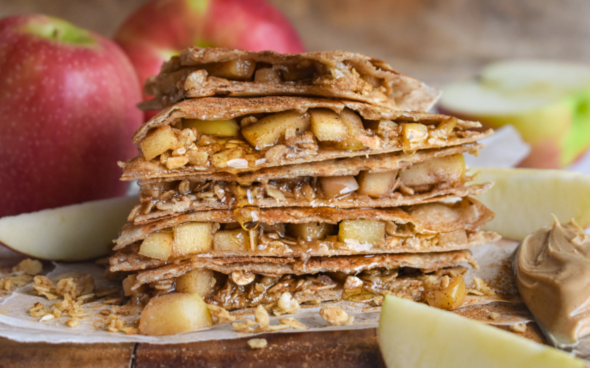 Photo: Apple Cinnamon Peanut Butter Quesadillas.