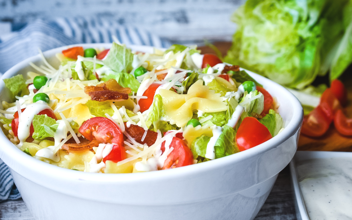 BLT Pasta Salad with Ranch.