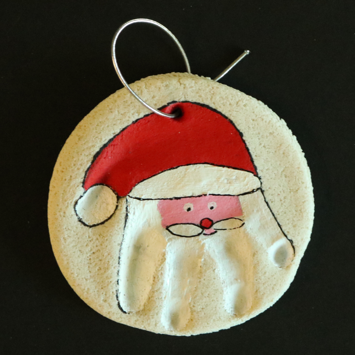 Photo: Salt Dough Handprint Ornament - Santa.