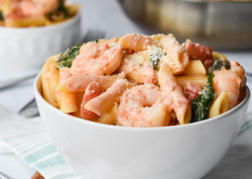 Photo: Tuscan Shrimp Penne.
