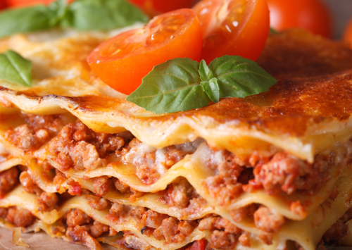 Ground Beef Lasagna.
