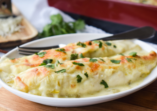 Photo: White Chicken Enchiladas.