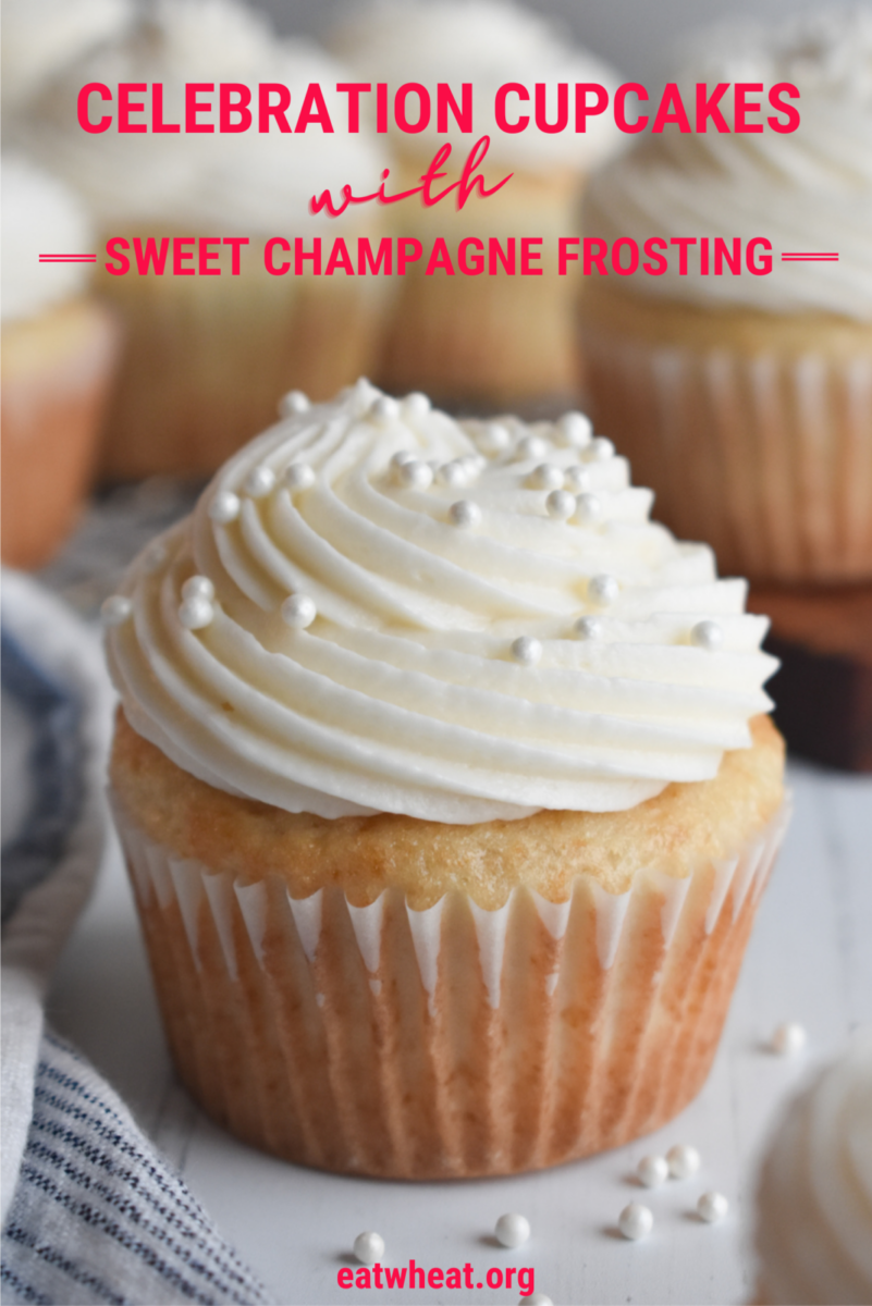Image: Celebration Cupcakes with Sweet Champagne Frosting.