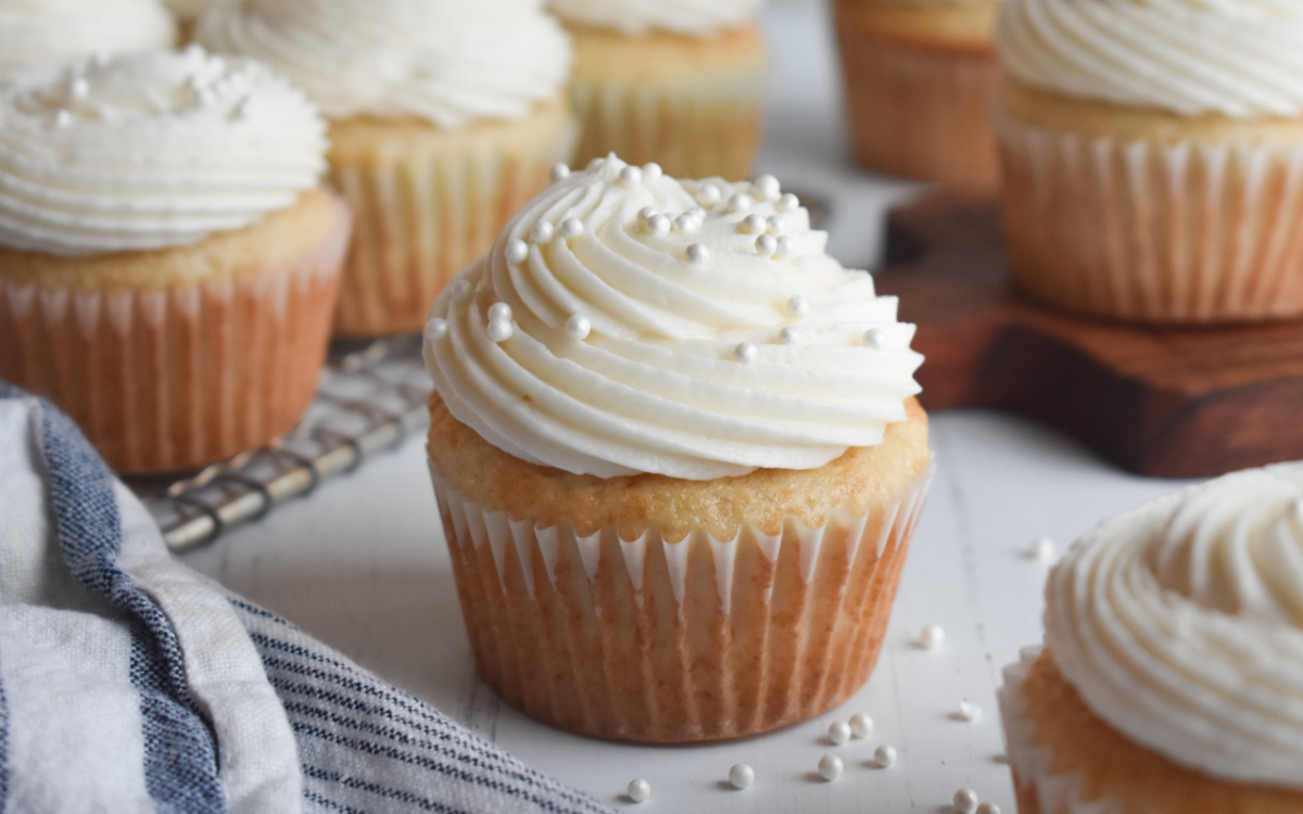 Photo: Celebration Cupcakes with Sweet Champagne Frosting.