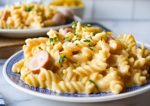 Cheesy Smoked Sausage Pasta