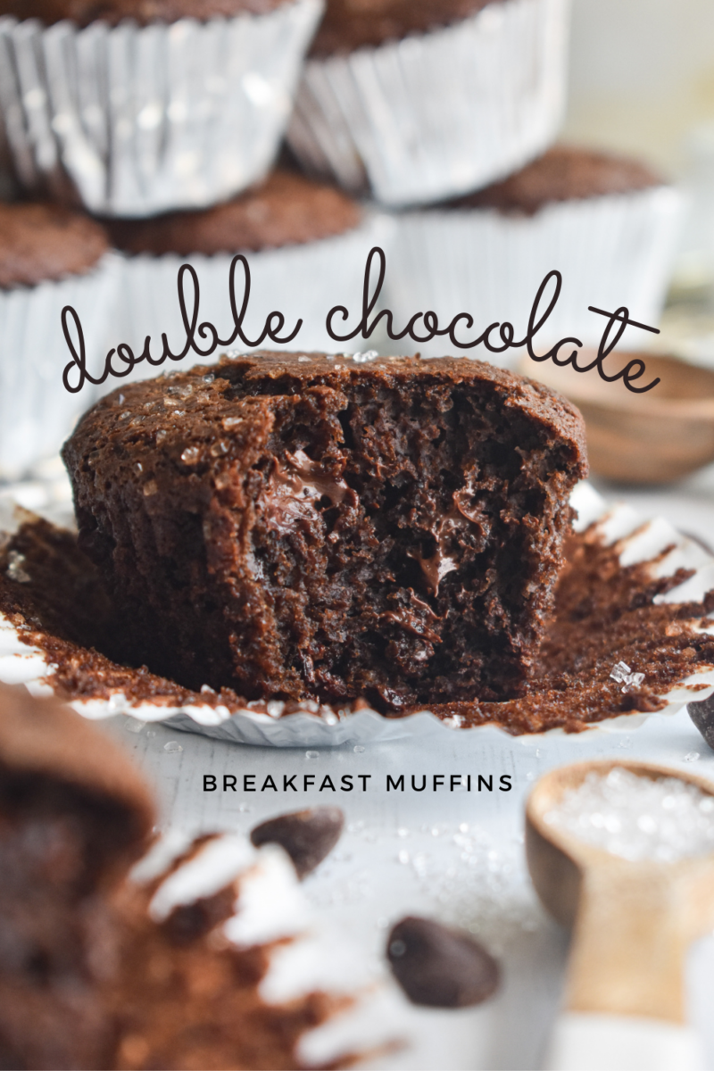 Pin: Double Chocolate Breakfast Muffins
