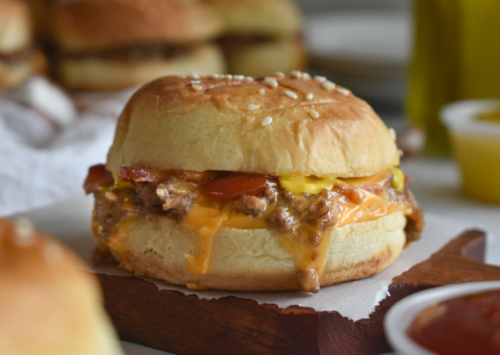 Photo: Bacon Cheeseburger Sliders.
