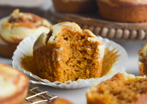Photo: Pumpkin & Cream Cheese Swirl Muffins