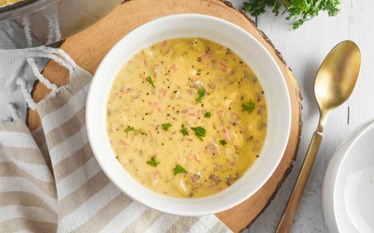 Photo: Cheeseburger Macaroni Soup