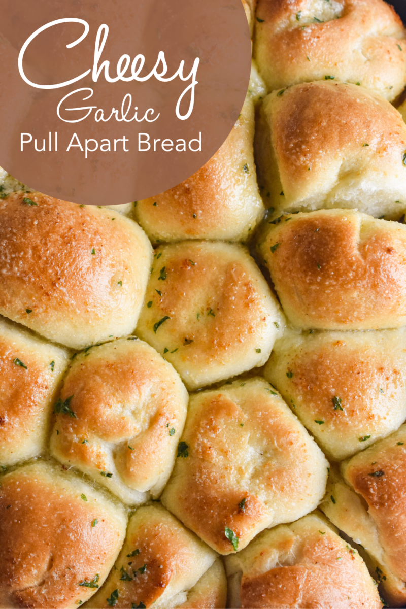 Pin: Cheesy Garlic Pull Apart Bread