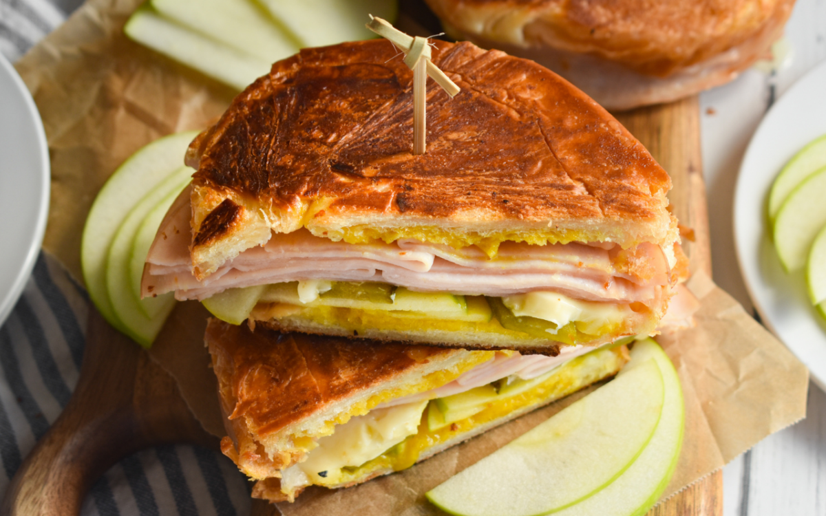 Image: Brie, Apple and Smoked Turkey Croissant Panini.