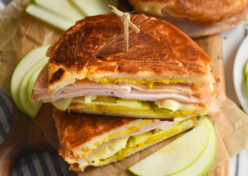 Image: Brie, Apple and Smoked Turkey Croissant Panini.