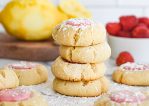 Image: Pink Lemonade Thumbprint Cookies.