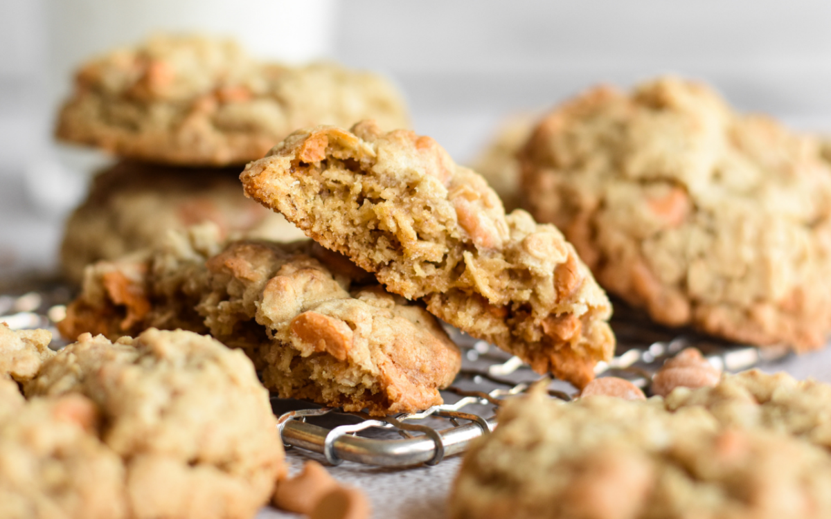 Chewy Oatmeal Butterscotch Cookies.