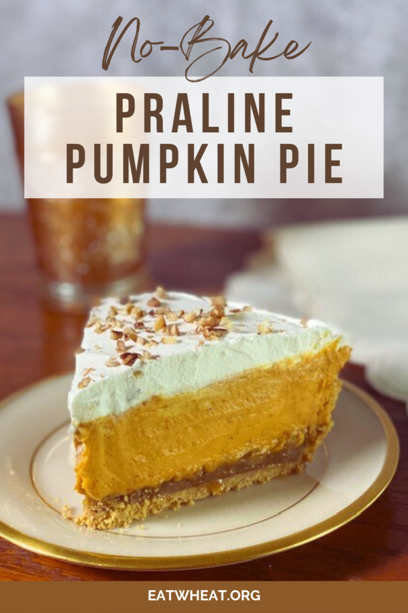 Image: No-Bake Praline Pumpkin Pie.