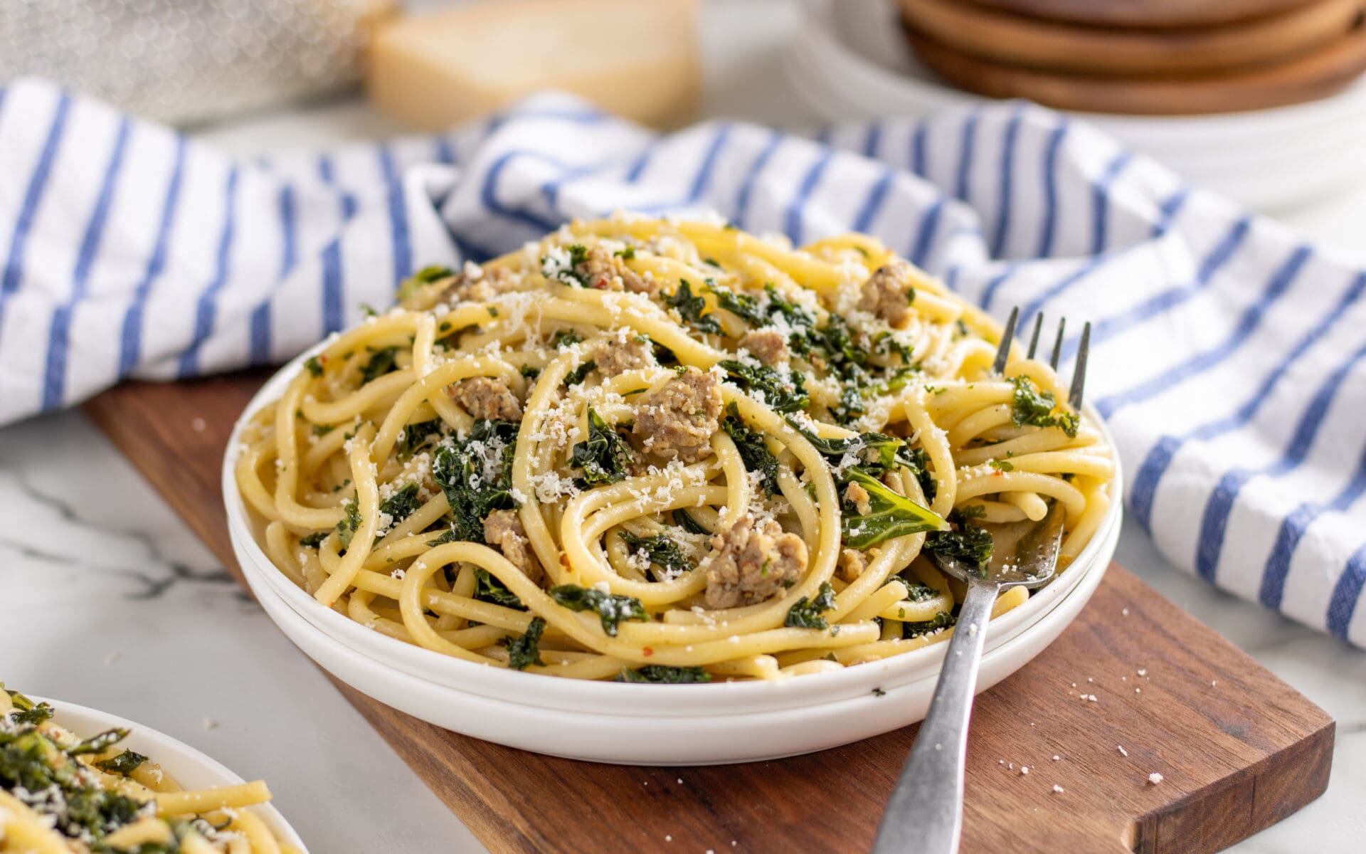 Sausage & Kale Bucatini.